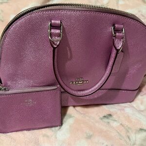 Coach Pink Metallic Small Purse & Wallet